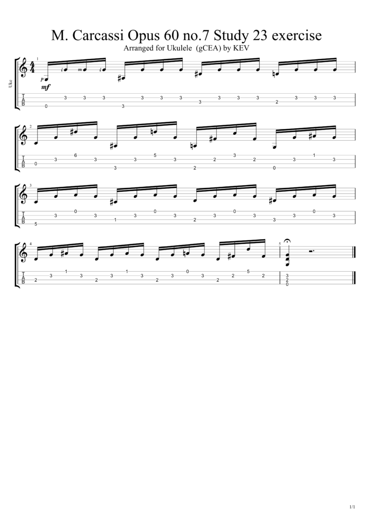 M.Carassi Study 23 OP.60 no. 7 _Tenor