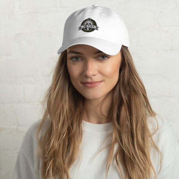 Tiki Brand White Low Profile Curved Visor Hat