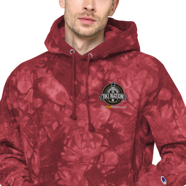 Tiki Nation Adventurer tie-dye Champion Hoodie - Unisex - Image 17