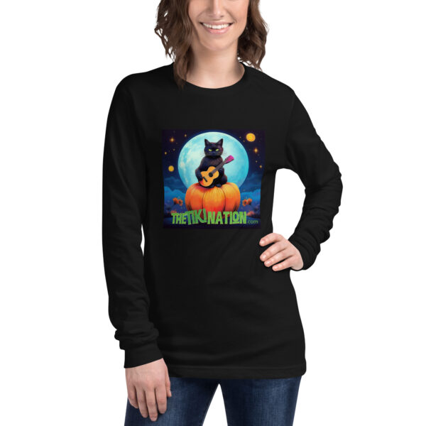 Black Cat Halloween Long Sleeve Tee