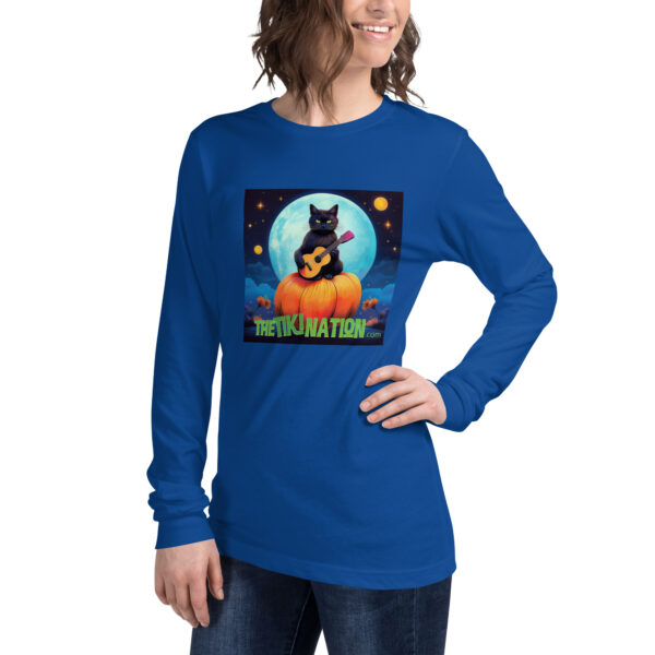 Black Cat Halloween Long Sleeve Tee - Image 6